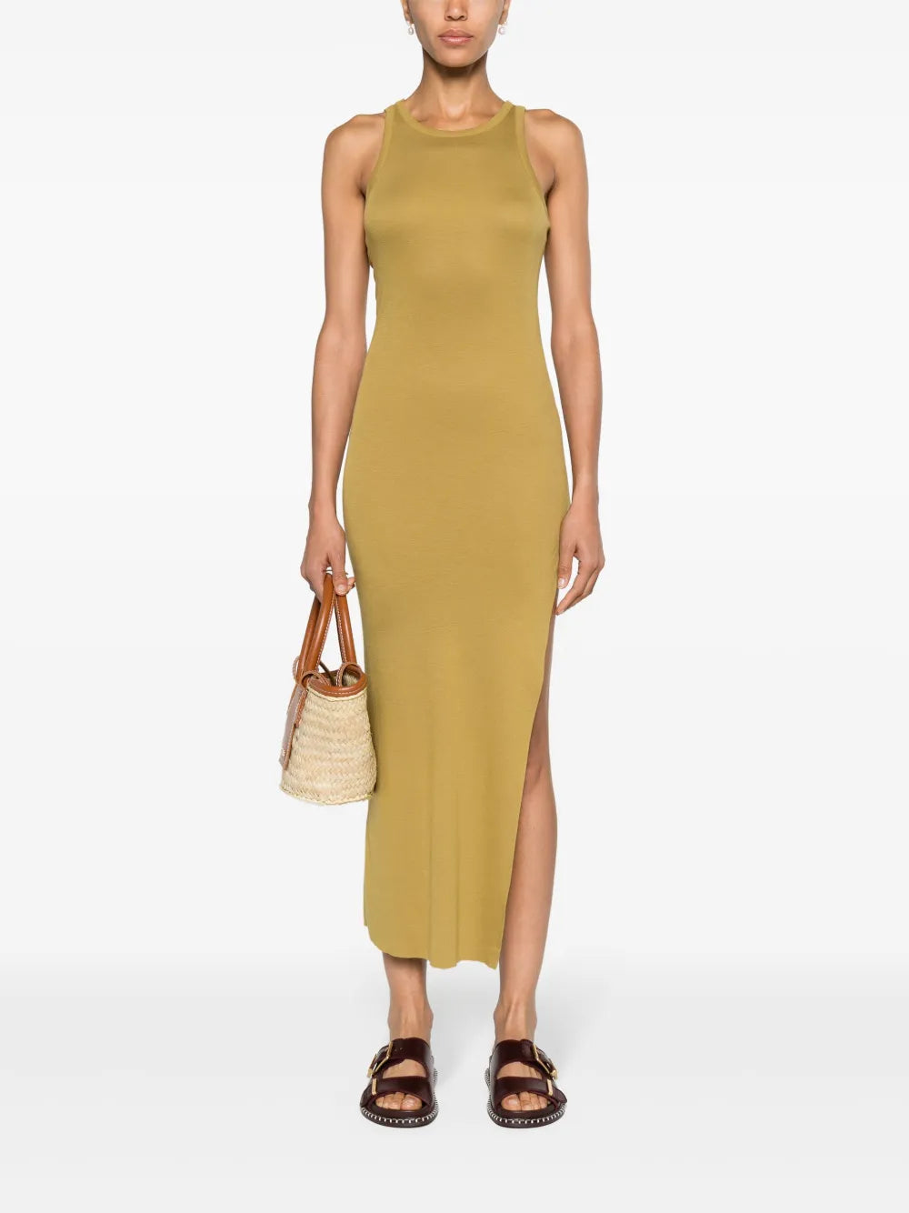 Round-Neck Midi Dress