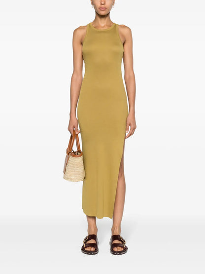 Round-Neck Midi Dress