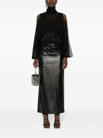 Chiffon Silk Hooded Blouse