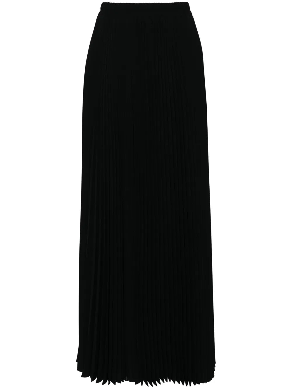 High-Waist Pleated Midi Skirt
