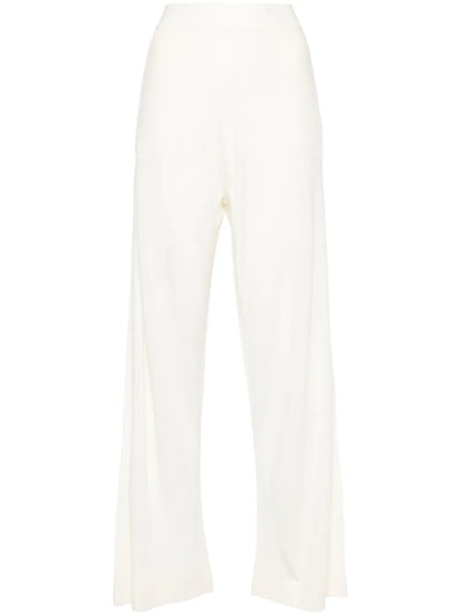 Fine-Knit Straight Trousers
