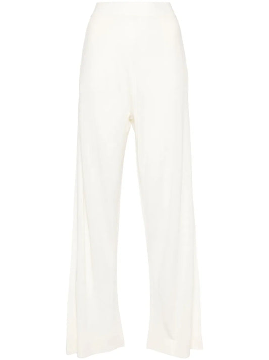Fine-Knit Straight Trousers