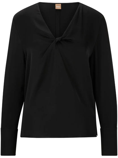 Twist-Detailing Silk Blouse