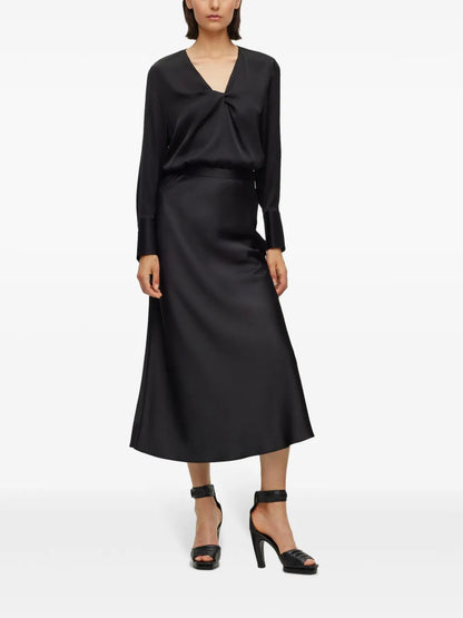 Twist-Detailing Silk Blouse