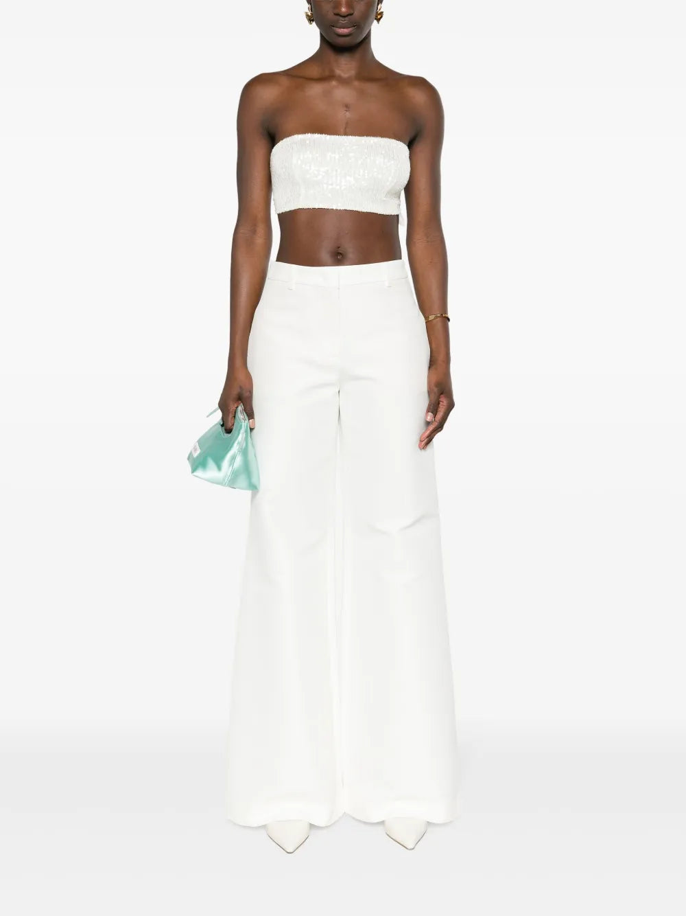 Sequined Bandeau-Style Top