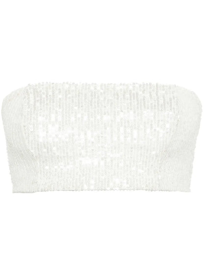 Sequined Bandeau-Style Top