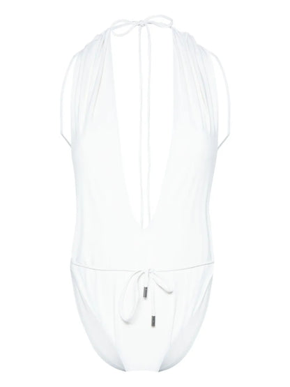 V-Neck Backless One-Piece