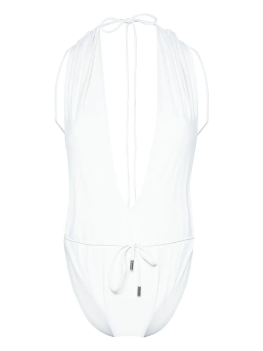 V-Neck Backless One-Piece