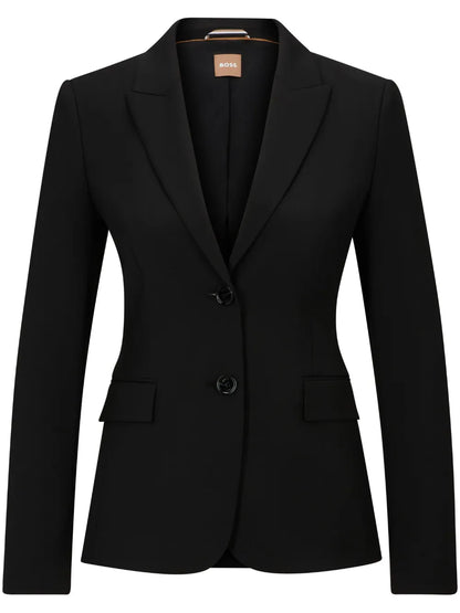 Notched-Lapel Wool Blazer