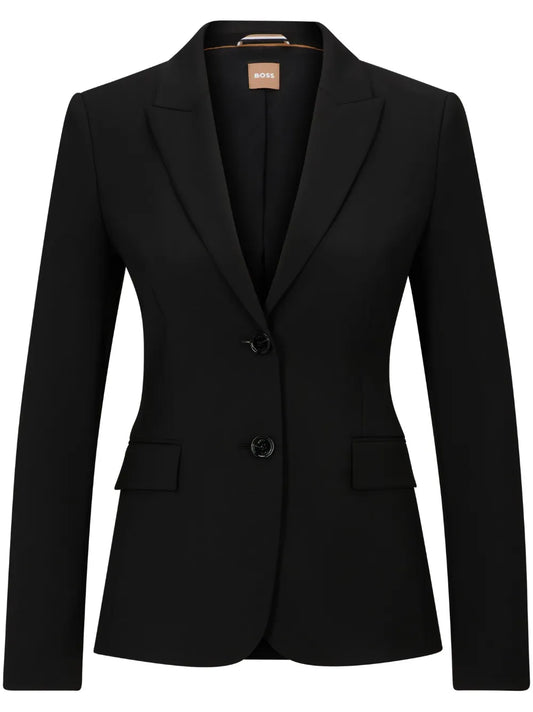 Notched-Lapel Wool Blazer