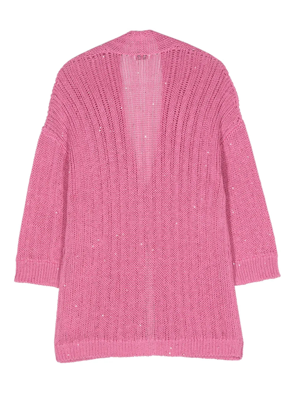 Sequin-Detail Open-Knit Cardigan