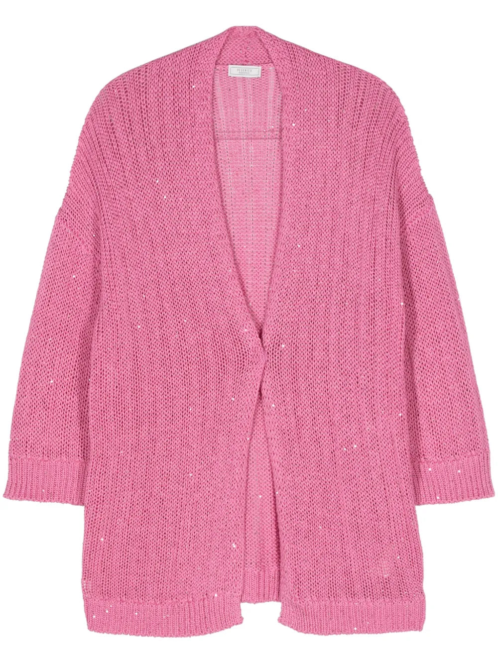 Sequin-Detail Open-Knit Cardigan