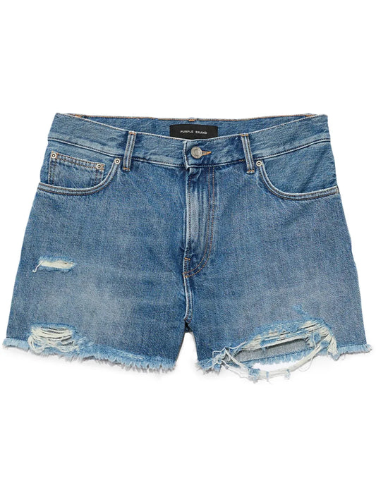 Distressed Denim Shorts