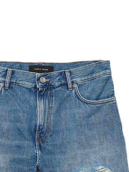 Distressed Denim Shorts