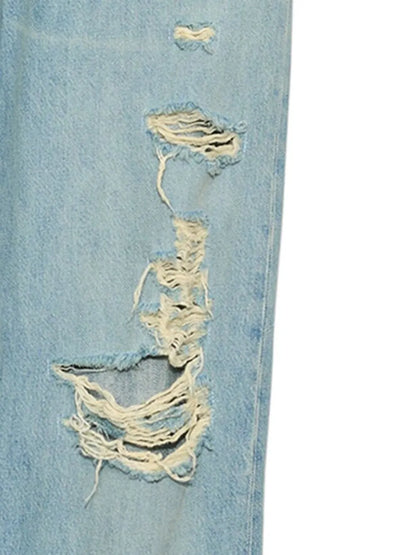 Ripped Wide-Leg Jeans