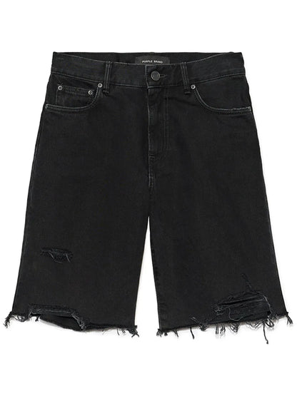 Knee-Length Denim Shorts