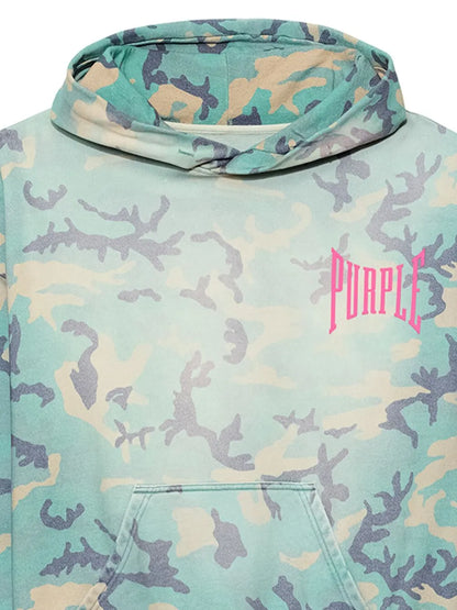 Camouflage-Print Cotton Hoodie
