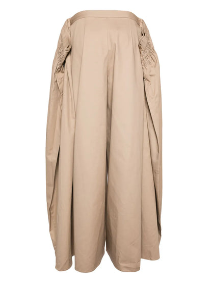 Draped Straight-Leg Trousers