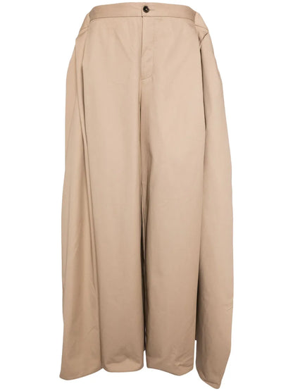 Draped Straight-Leg Trousers