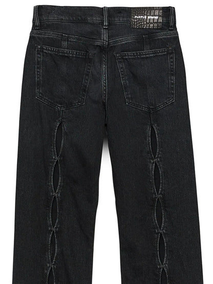 Cut-Out Flared Jeans