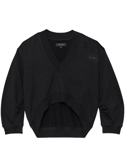Asymmetric Cropped Sweatshirt
