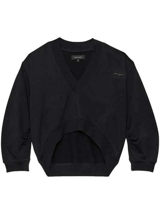 Asymmetric Cropped Sweatshirt
