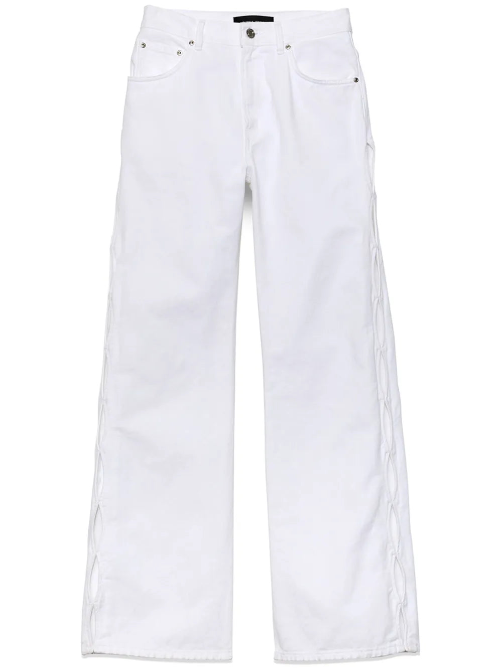 Cut-Out Wide-Leg Jeans