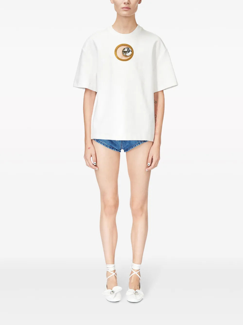 Crystal-Embellished T-Shirt