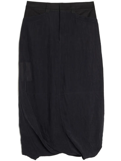 Twisted Hem Draped Skirt