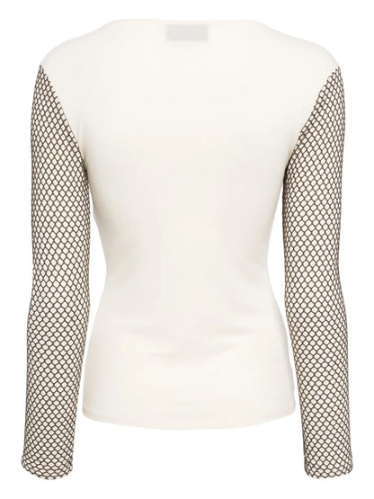 Mannequin Mesh-Embellished Top