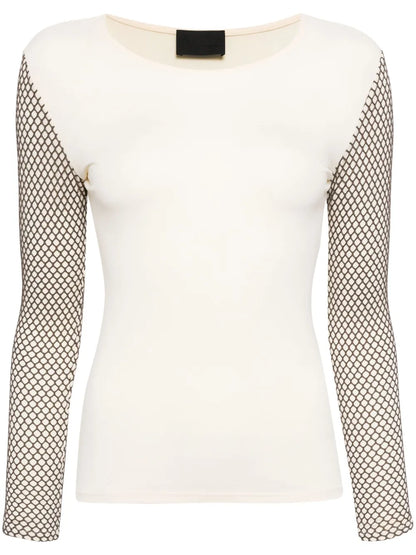 Mannequin Mesh-Embellished Top