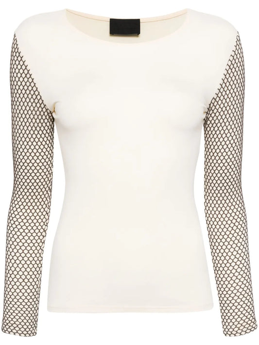 Mannequin Mesh-Embellished Top