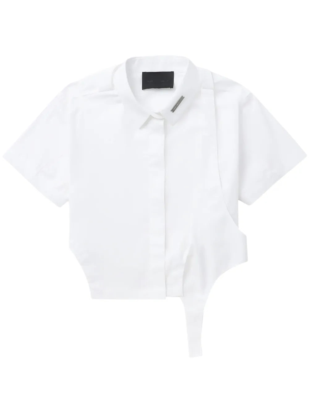 Layered Cropped Cotton Shirt