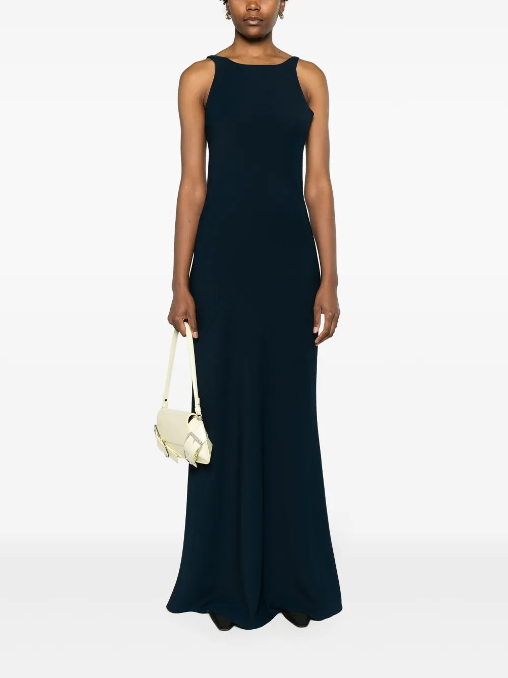 Sleeveless Crepe Maxi Dress