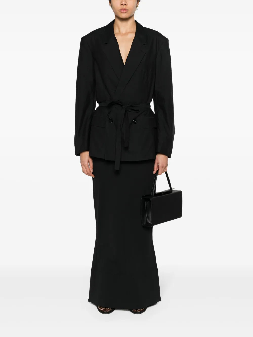 Belted Double-Breasted Blazer