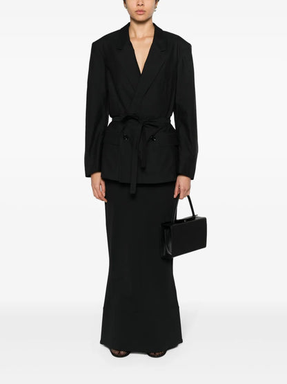 Belted Double-Breasted Blazer