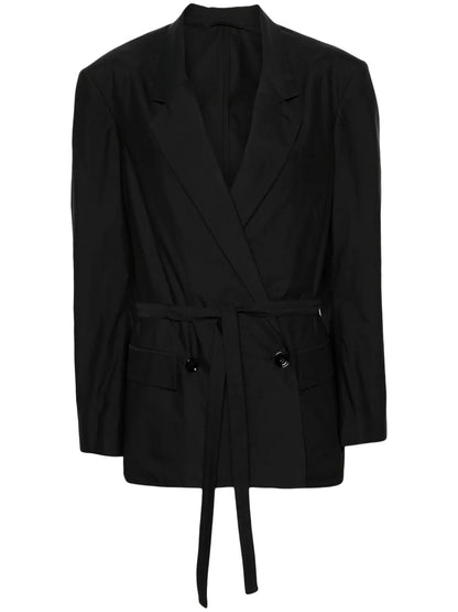 Belted Double-Breasted Blazer