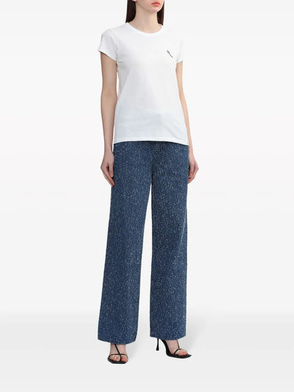Embroidered Cotton T-Shirt