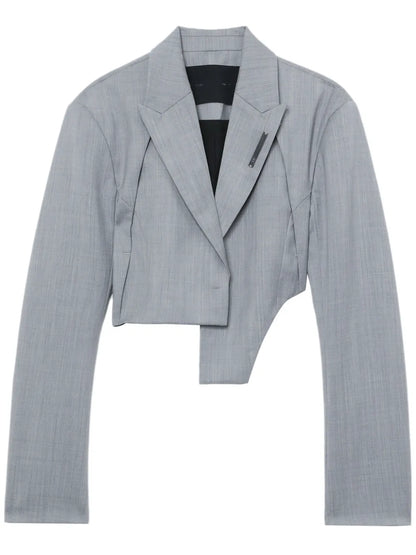 Asymmetric Virgin-Wool Blazer