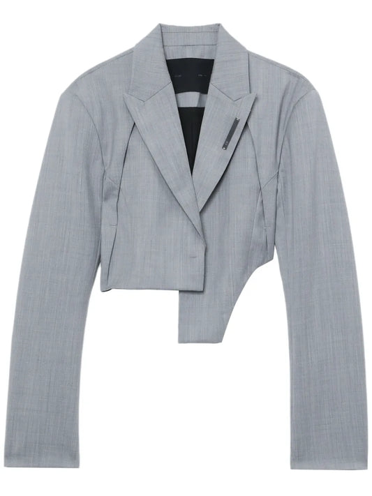 Asymmetric Virgin-Wool Blazer
