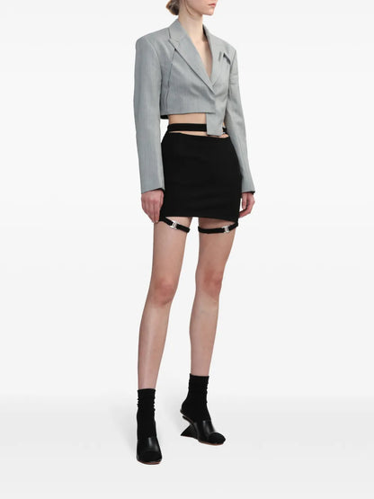 Asymmetric Virgin-Wool Blazer