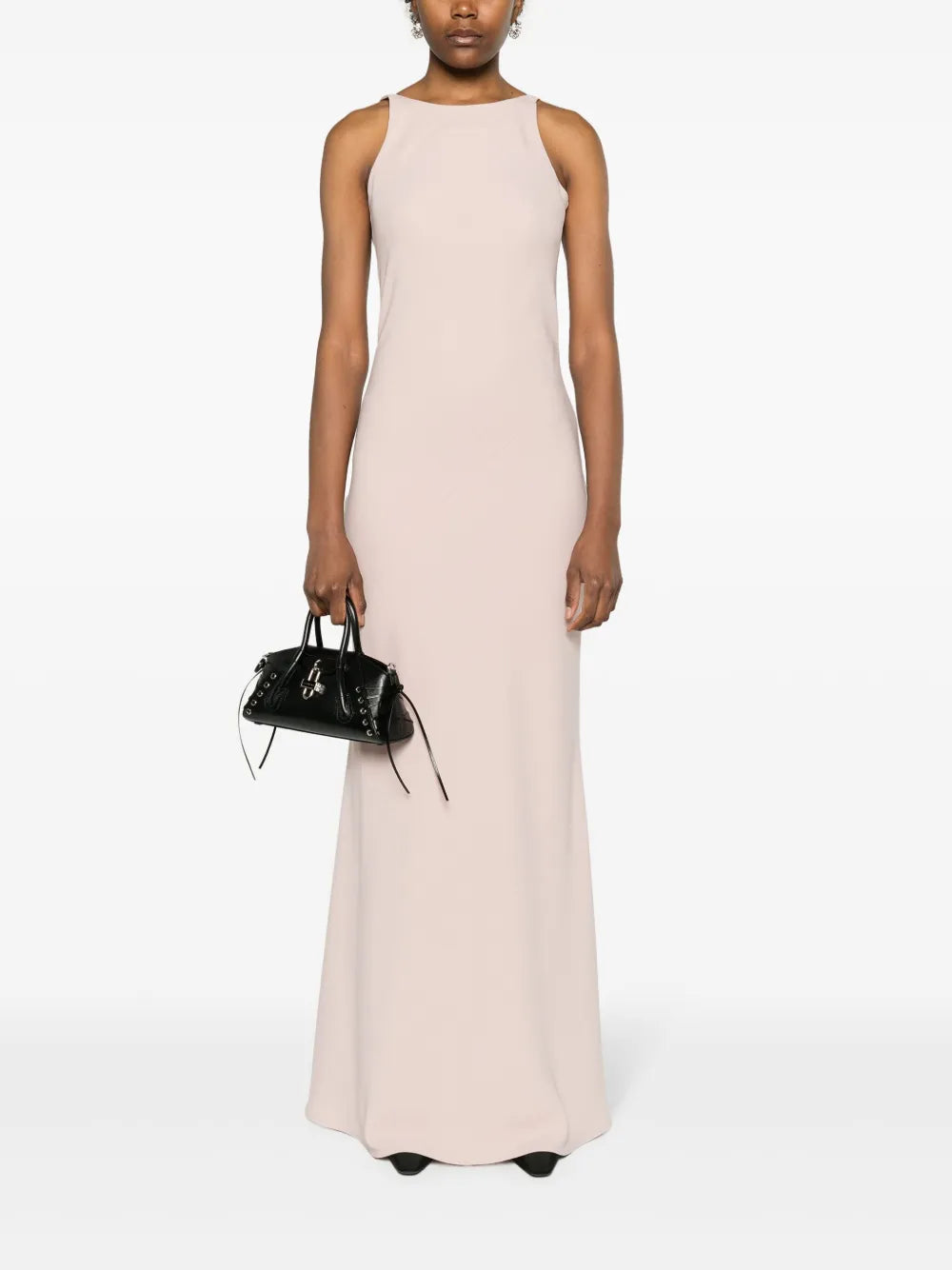 Sleeveless Crepe Maxi Dress
