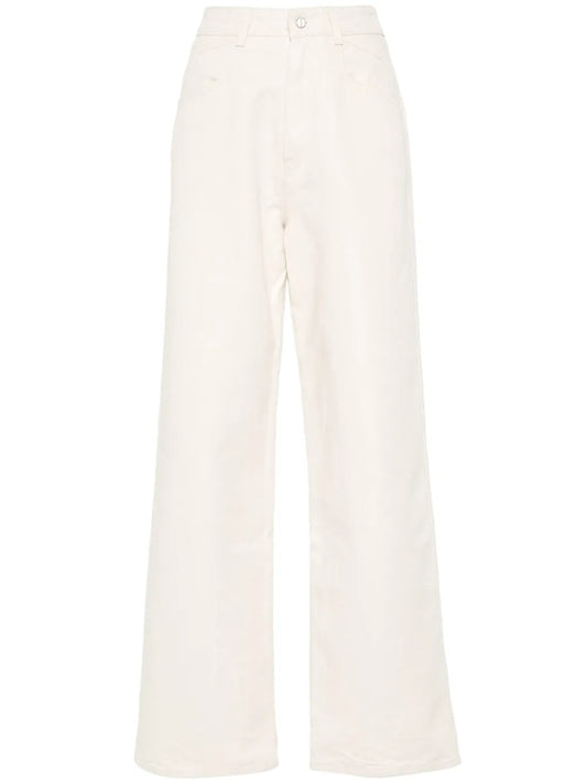 High-Waisted Straight-Leg Jeans