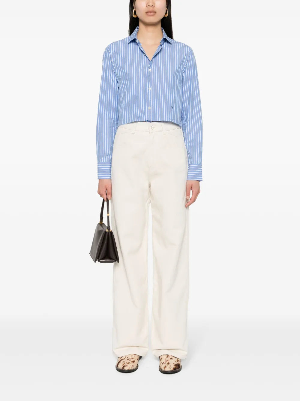 High-Waisted Straight-Leg Jeans