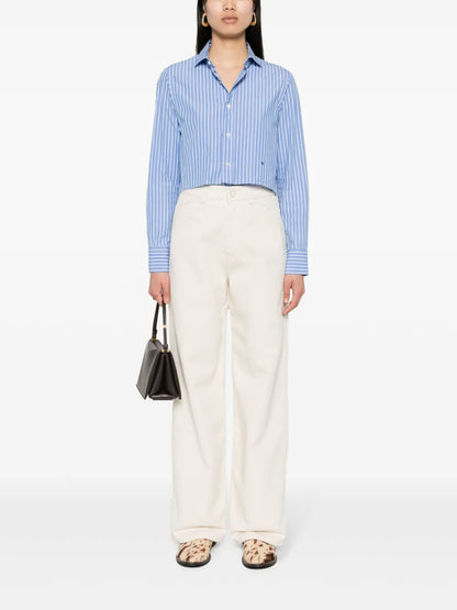 High-Waisted Straight-Leg Jeans