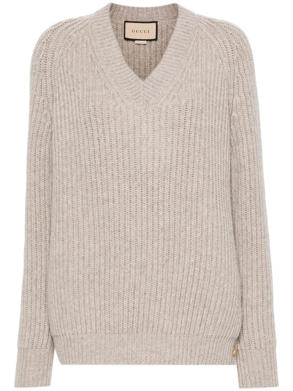 V-Neck Chunky-Knit Jumper