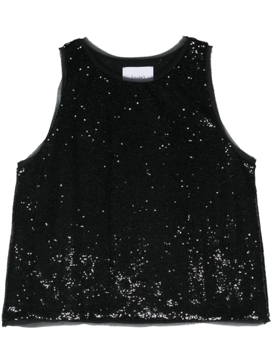 Sequin-Embellished Blouse