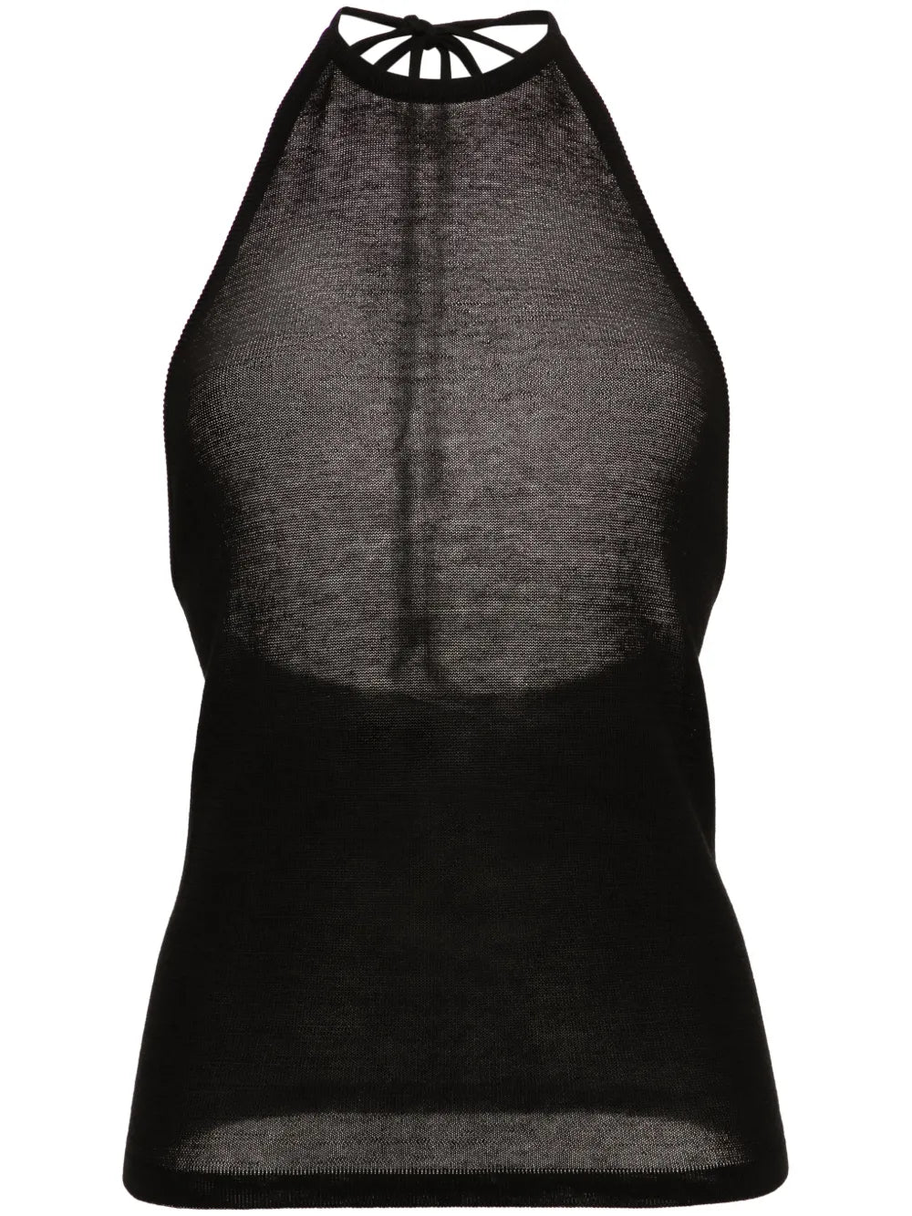 Open-Back Knitted Halterneck Top