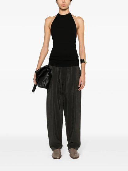 Open-Back Knitted Halterneck Top