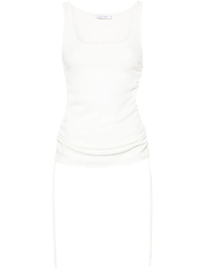 Drawstring-Detail Ribbed Tank Top